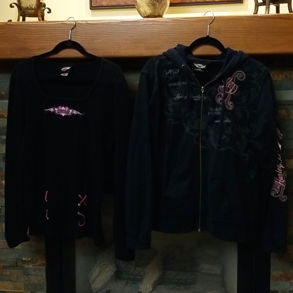 HARLEY shirt and sweatshirt jacket